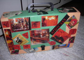WALIZKA  NA BIBELOTY I WSPOMNIENIA Z WAKACJI- DECOUPAGE