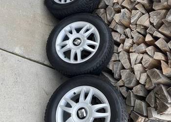 Felgi aluminiowe Seat 5x100 z oponami zimowymi 195/65 R15