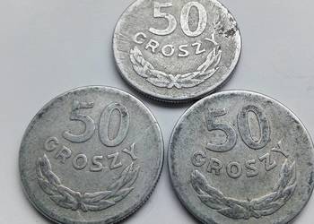 POLSKA-50 GROSZY-1965 r-3 RAZY znm-AL