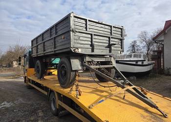 Przyczepa rolnicza Autosan d50 6t sztywna do zboża transport laweta Złoczew