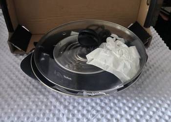 Wok elektryczny / Patelnia TEFAL z pokrywą i rusztem