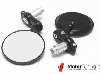 Lusterka motocyklowe wsteczne w kierownicę okrągłe