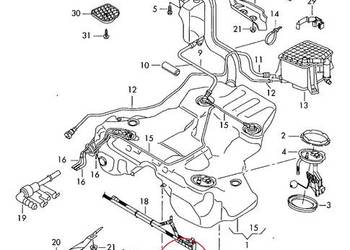 Opaska obejma taśma mocowanie zbiornika audi A4 B6 B7 quattro 8E0201653AL