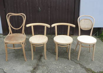 Stare antyczne krzesłą gięte.