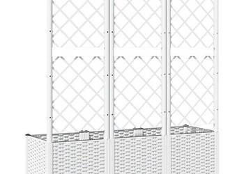 vidaXL Donica ogrodowa z kratką, biała(SKU:153284)