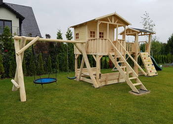 Plac zabaw domki dla dzieci huśtawki ślizg montaż gratis cały kraj