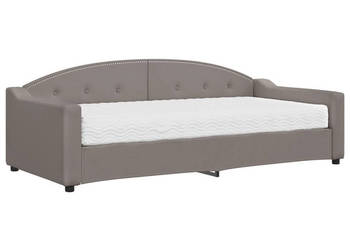 Sofa z materacem do spania kolor taupe tkanina 90x200 cm WM-3197515