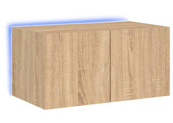 Ścienna szafka TV z LED dąb sonoma 60x35x31 cm WM-837271