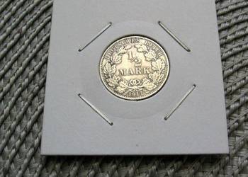 Niemcy 1/2 Marki 1911r - A - SREBRO