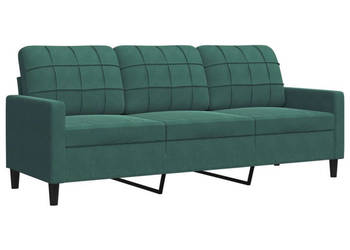 Sofa 3-osobowa ciemnozielony 180 cm obita aksamitem WM-4007636