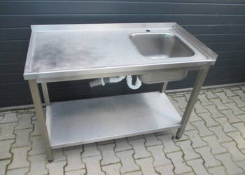 ZLEW GASTRONOMICZNY 1 KOMOROWY Z PÓŁKĄ 120/60/85