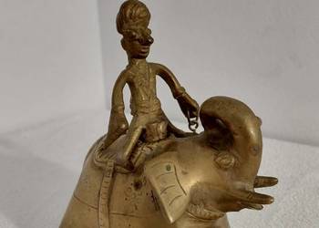 Indyjska Figurka Jeździec na Słoniu Kornak