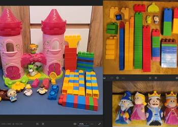 3xMega Bloks, księżniczki Disney'a, bobasy, kołyska, maskotki/ książki, tor
