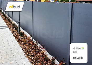 Ogrodzenie aluminiowe grafit ALFEN N06 - Władysławowo
