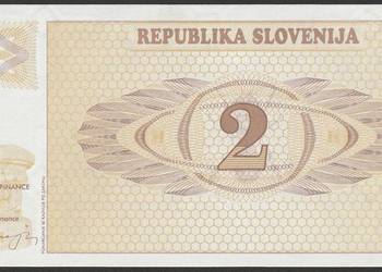 SŁOWENIA 2 TOLAR 1990 - STAN BANKOWY UNC