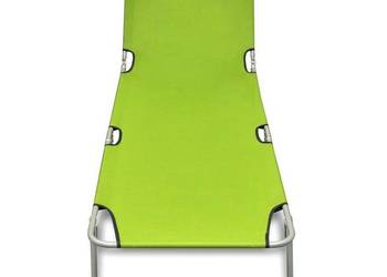 vidaXL Składany leżak, stal malowana proszkowo, zielony(SKU:41480)