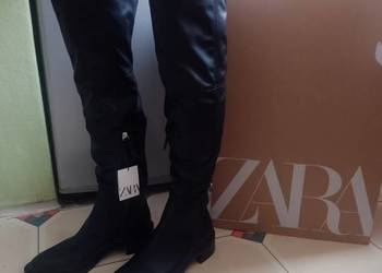 (40) ZARA) Długie Kozaki za kolano muszkieterki z Madrytu, NOWE