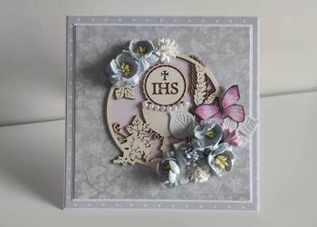 Kartka w pudełku ręcznie robiona na Pamiątkę Pierwszej Komunii Świętej 2