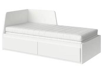 Łużko  które rozkłada się z dużymi szufladami