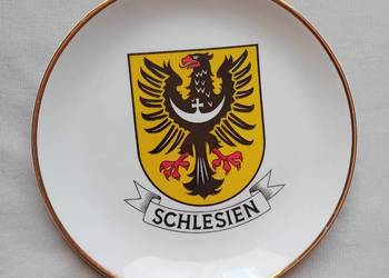 Talerzyk zawieszany z herbem Śląska i napisem Schlesien. Niemcy, II poł.XXw