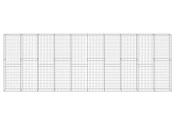 vidaXL Ściana gabionowa z pokrywami, galwanizowana stal(SKU:144915)