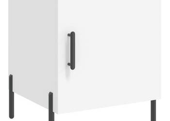 Szafka nocna biała 40x40x50 cm materiał drewnopochodny WM-827580