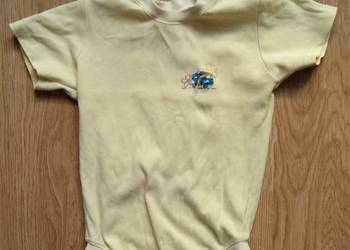 Żółte bawełniane body z krótkim rękawem Zodiak 98? vintage
