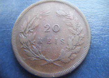 Stare monety 20 real 1892 Portugalia