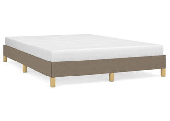 Rama łóżka bez materaca taupe obita tkaniną 140x200 cm WM-346822