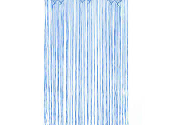 Zasłona z makramy niebieska 140 x 240 cm bawełna WM-323989