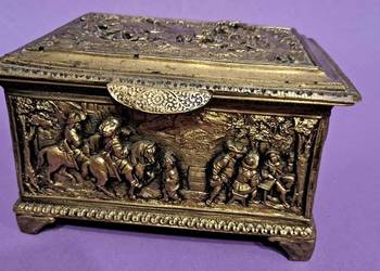 SZKATUŁKA miedziana stara solidna