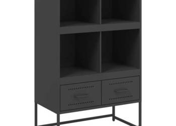 Szafka czarna 68x39x1115 cm stal WM-846602