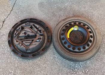 Kolo zapasowe dojazdowka lewarek zestaw Opel 16 cali 5x110 otwor 65,1