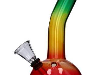 Bongo Szklane Fajka Wodna Rasta 20 cm Czerwono-Żółto-Zielone - Chillout