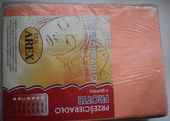 Pomarańczowe prześcieradło duże 180x200 frotte gumka z gumką