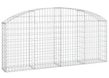 Łukowaty kosz gabionowy 200x30x80/100 cm galwanizowane żelazo WM-153464