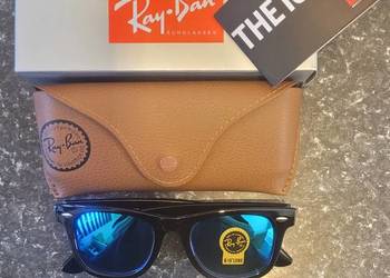Okulary przeciwsłoneczne Ray-Ban w czarnym kolorze, unisex, nowe