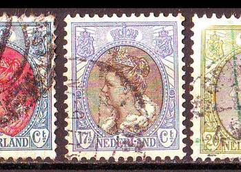 Zn. Holandia Mi 77A, 8A, 9A kas 1908