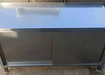 Stół Gastro z Szafką - Drzwi Suwane - 150/60/85 cm - S 870.O