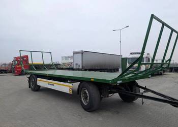 Przyczepa do bel, sianokiszonki, palet, na podstawie podwozia BDF