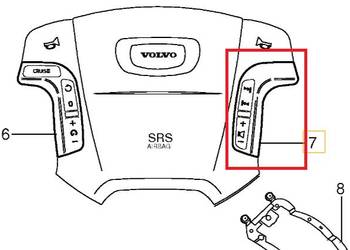 VOLVO S80 V70 XC70 przyciski prawe sterowanie audio w kiero…