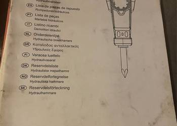 Katalog części młot hydrauliczny SB300 300S 300SC
