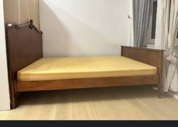 Łóżko 140x200 dębowe z materacem