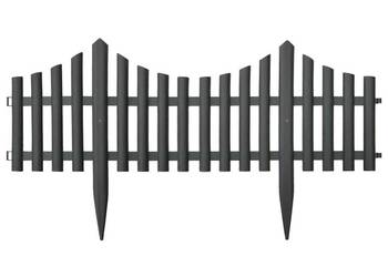 vidaXL Obrzeża trawnikowe, 17 szt., antracytowe, (SKU:314682)