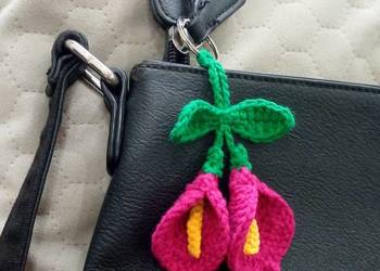 Kalie wykonane na szydełku, brelok do kluczy