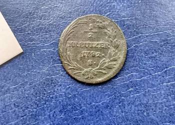 Stare monety 1/2 krajcar 1782 S Austria Stare monety 1/2 krajcar 1782 S Austria