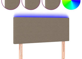Zagłówek do łóżka z LED taupe 90x5x78/88 cm tkanina WM-3121318