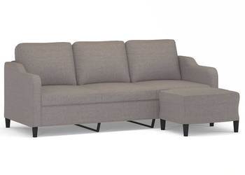 3-osobowa sofa z podnóżkiem taupe 180 cm tkaniną WM-3201142