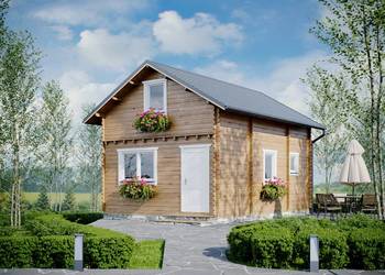 Drewniany domek letniskowy Jan II zabudowany 65 m2