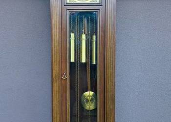 137 Stary zegar podłogowy Urgos kwadransowy kurant 215cm stojący film gongu